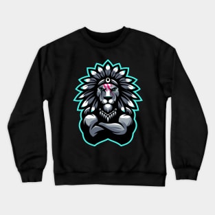 Lion illustration character design Crewneck Sweatshirt